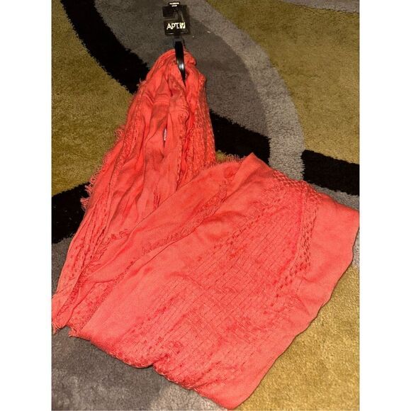 APT.9 orange Rayon Scarf NWT - Picture 1 of 4
